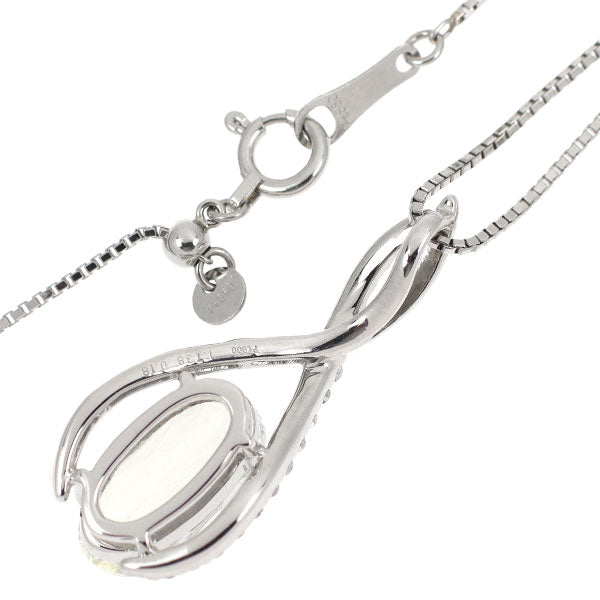 Pt900/ Pt850 強蛍光テネブレッセンス スカポライト ダイヤモンド ペンダントネックレス 1.738ct D0.18ct