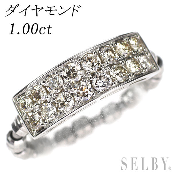 Pt950 ダイヤモンド リング 1.00ct 伸縮式