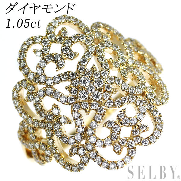 K18YG ダイヤモンド リング 1.05ct