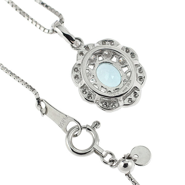 希少 Pt900/ Pt850 グランディディエライト ダイヤモンド ペンダントネックレス 0.39ct D0.34ct