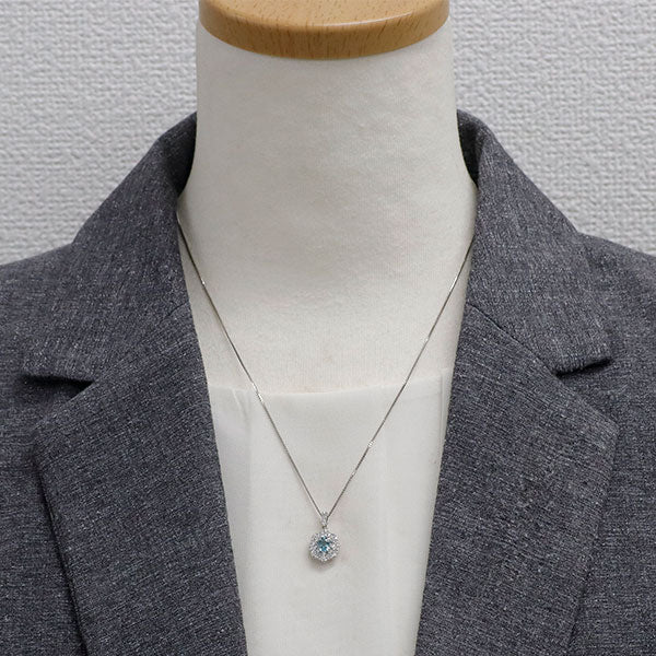 希少 Pt900/ Pt850 グランディディエライト ダイヤモンド ペンダントネックレス 0.39ct D0.34ct