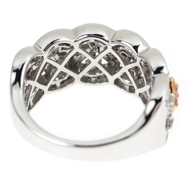 K18WG/PG 天然ピンク/カラーレス ダイヤモンド リング 0.43ct