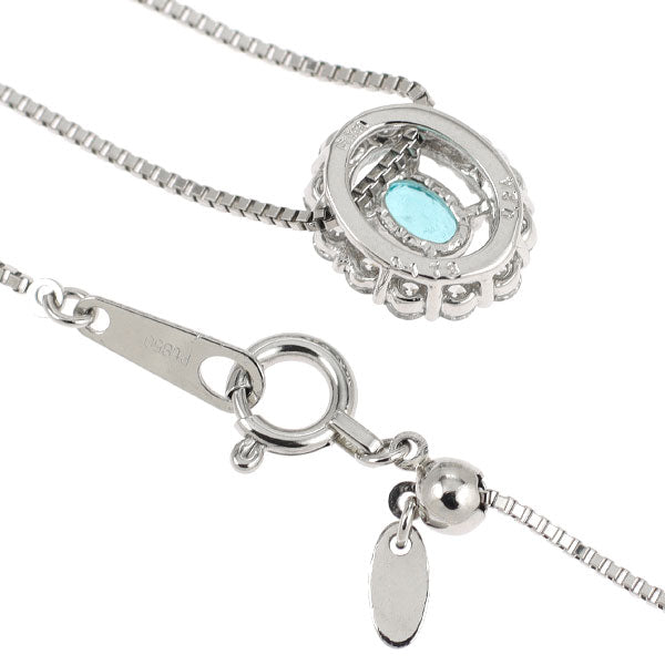 Pt パライバトルマリン ダイヤモンド ペンダントネックレス 0.173ct D0.24ct