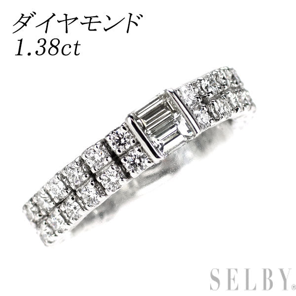 K18WG ダイヤモンド リング 1.38ct