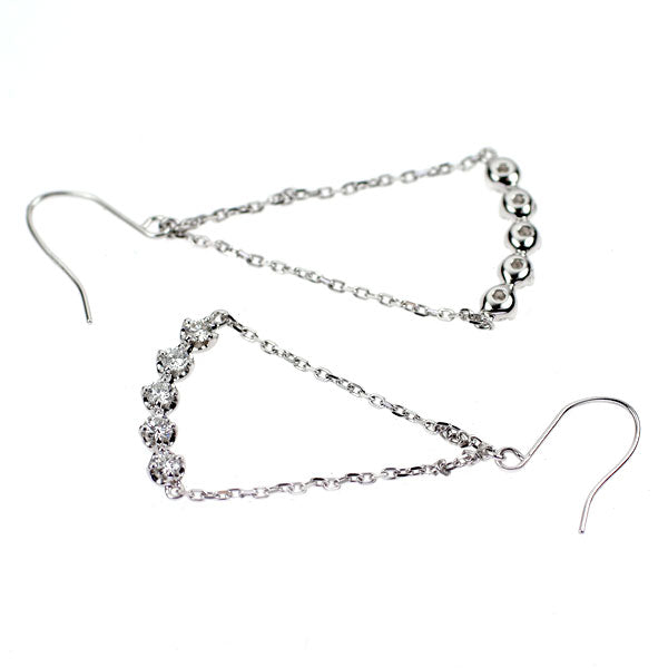K18WG ダイヤモンド ピアス 0.28ct