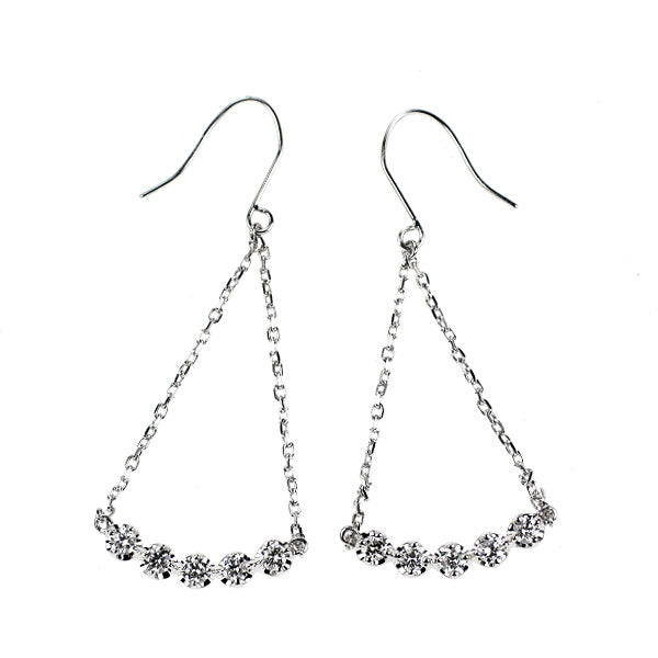 K18WG ダイヤモンド ピアス 0.28ct