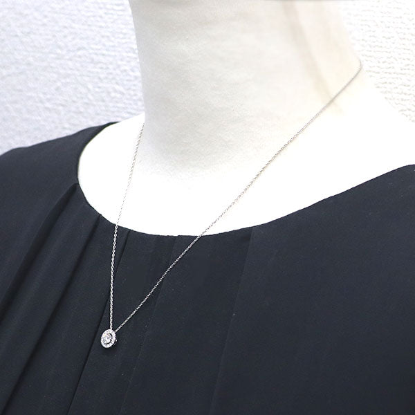 フォーエバーマーク Pt900/ Pt850 ダイヤモンド ペンダントネックレス 0.31ct D0.13ct センターオブマイユニバース