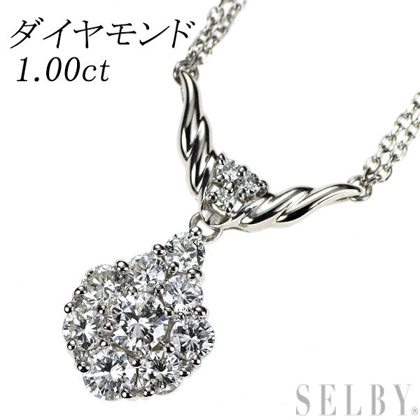 Pt900/ Pt850 ダイヤモンド ペンダントネックレス 1.00ct