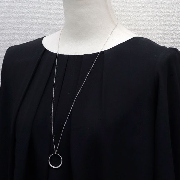オレフィーチェ K18WG ダイヤモンド ペンダントネックレス 0.48ct