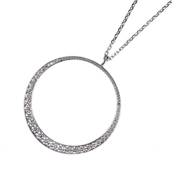 オレフィーチェ K18WG ダイヤモンド ペンダントネックレス 0.48ct