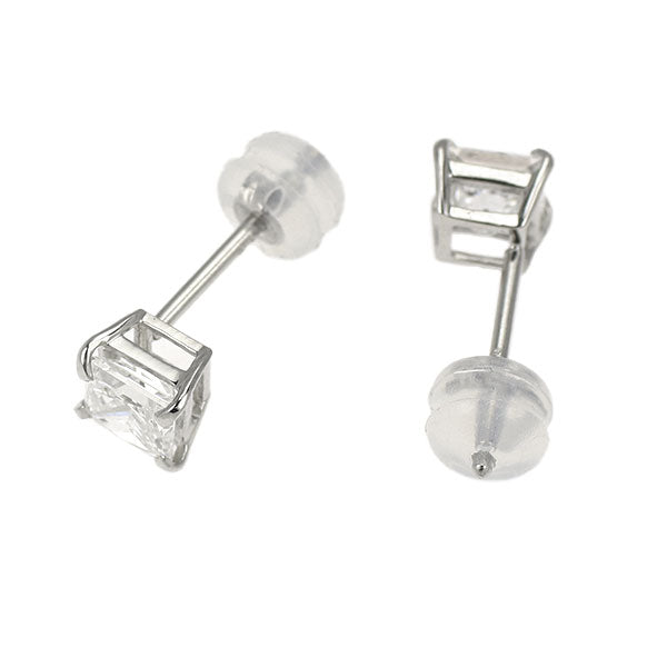 新品 Pt900 プリンセスカット ダイヤモンド ピアス 1.015ct F/G VS1-2