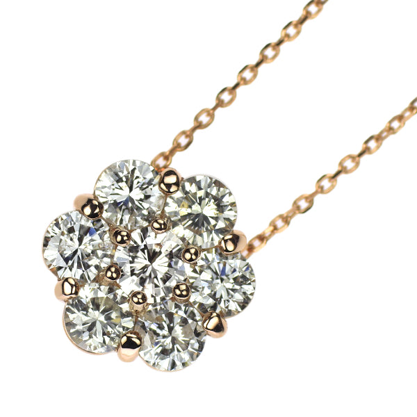 新品 希少 K18PG 天然ピンク ダイヤモンド ペンダントネックレス 0.155ct VLOP SI1 D0.93ct