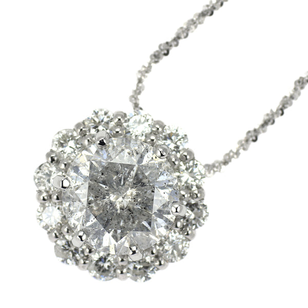 新品 Pt900/ Pt850 ダイヤモンド ペンダントネックレス 5.116ct I I3 Fair D1.22ct