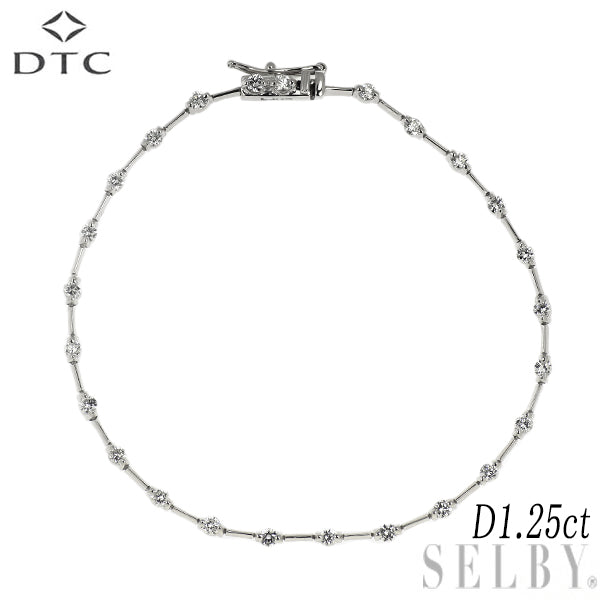 DTC K18WG ダイヤモンド ブレスレット 1.25ct LINE