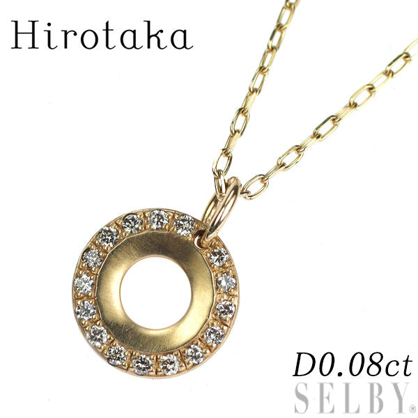 Hirotaka/ヒロタカ K10YG ダイヤモンド ペンダントネックレス 0.08ct ホイール オブ フォーチュン