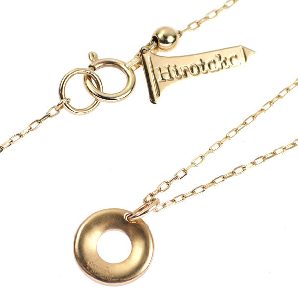 Hirotaka/ヒロタカ K10YG ダイヤモンド ペンダントネックレス 0.08ct ホイール オブ フォーチュン