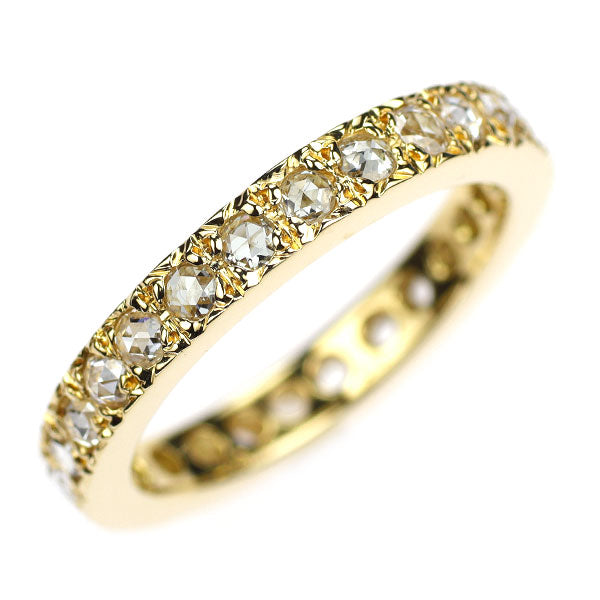 K18YG ローズカット ダイヤモンド リング 1.50ct フルエタニティ