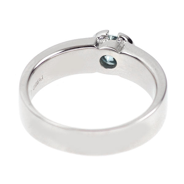 Pt950 トリートブルー ダイヤモンド リング 0.56ct