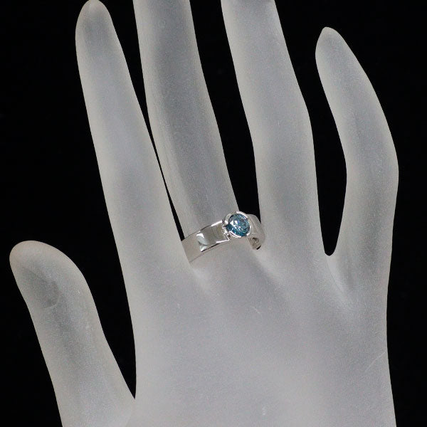 Pt950 トリートブルー ダイヤモンド リング 0.56ct