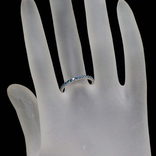 GSTV Pt950 トリートブルーダイヤモンド リング 0.25ct ハーフエタニティ