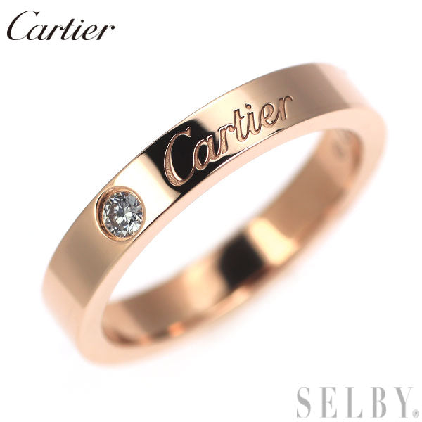 カルティエ K18PG ダイヤモンド リング 1895 バンド 45号 ピンキー 新  