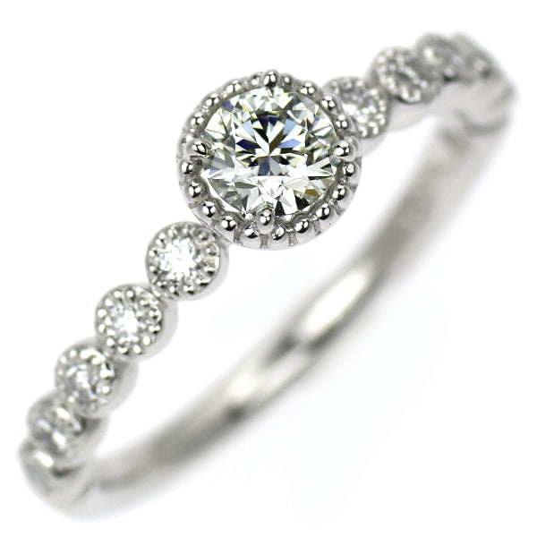ポンテヴェキオ Pt900 ダイヤモンド リング 0.251ct D0.15ct