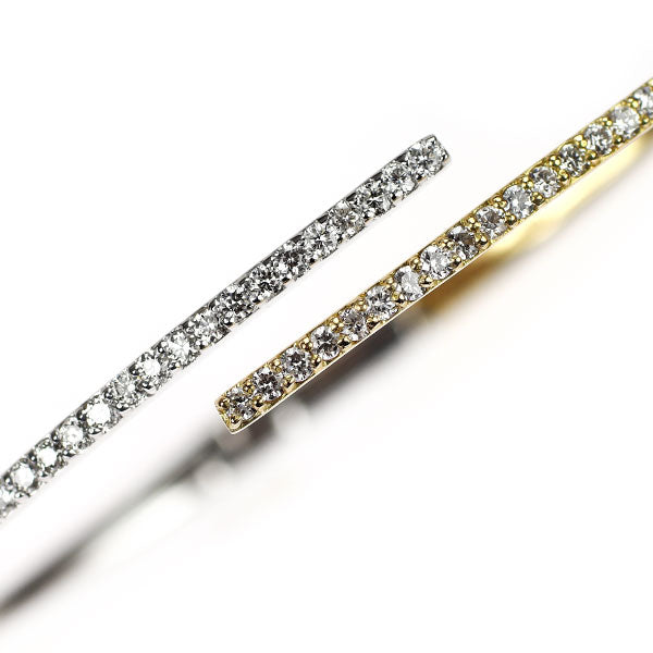 K18YG/WG ダイヤモンド バングル 0.50ct