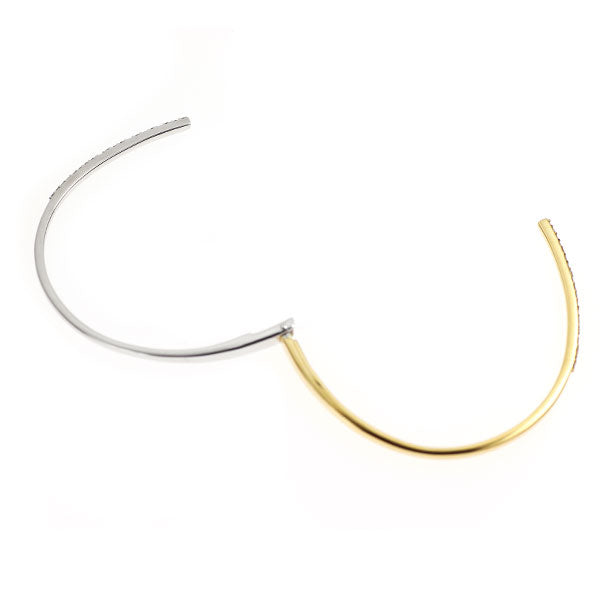 K18YG/WG ダイヤモンド バングル 0.50ct