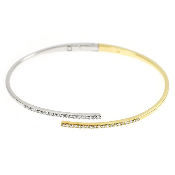 K18YG/WG ダイヤモンド バングル 0.50ct