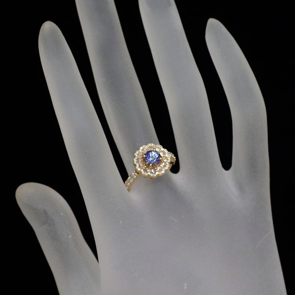 K18YG タンザナイト ダイヤモンド リング 0.68ct D0.69ct