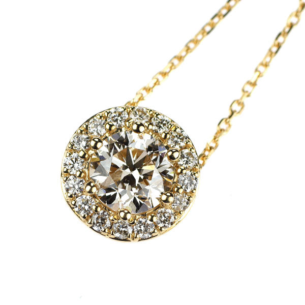 K18YG ダイヤモンド ペンダントネックレス 0.50ct D0.12ct