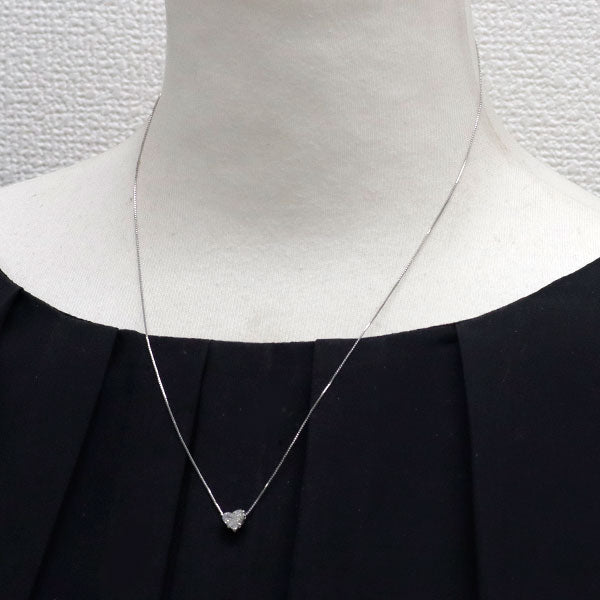 Pt950/850 ハートシェイプ ダイヤモンド ペンダントネックレス 0.516ct G SI2