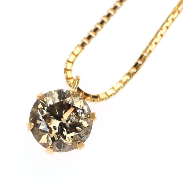 K18YG ダイヤモンド ペンダントネックレス 0.90ct