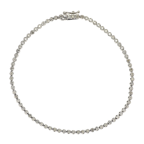 K14WG ダイヤモンド テニス ブレスレット 1.00ct