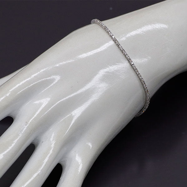 K18WG ダイヤモンド テニス ブレスレット 1.00ct