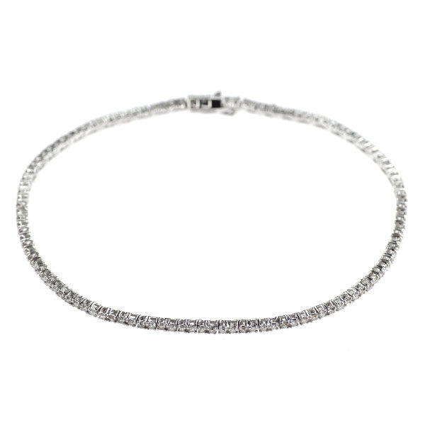 K18WG ダイヤモンド テニス ブレスレット 1.00ct