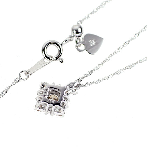 K18WG ダイヤモンド ペンダントネックレス 0.20ct D0.15ct
