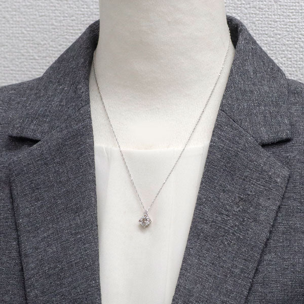 K18WG ダイヤモンド ペンダントネックレス 0.20ct D0.15ct