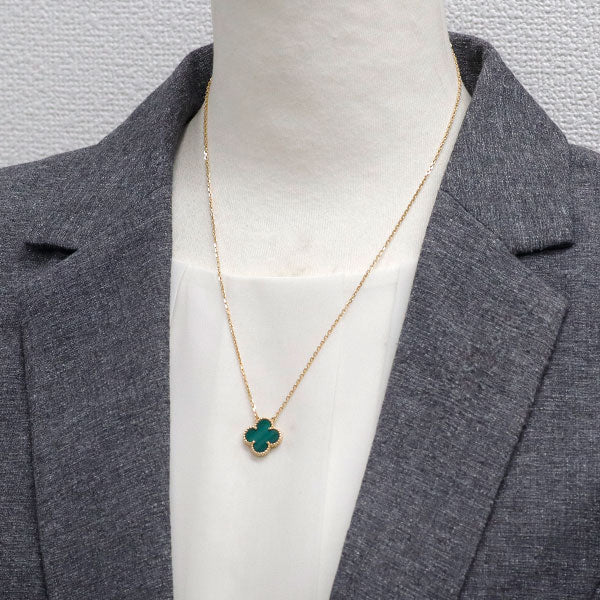 ヴァンクリーフ＆アーペル　マラカイト　ネックレス ヴァンクリーフ＆アーペル K18YG マラカイト ペンダントネックレス