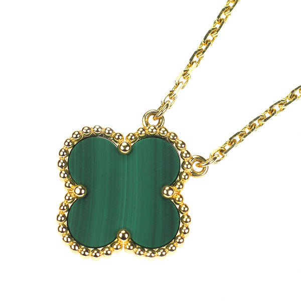 ヴァンクリーフ＆アーペル K18YG マラカイト ペンダントネックレス