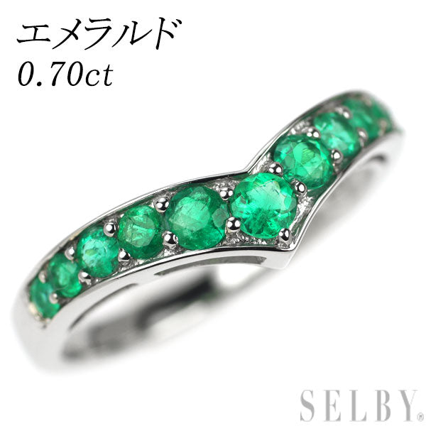 Pt999 エメラルド リング 0.70ct