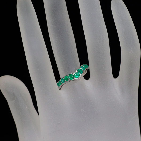 Pt999 エメラルド リング 0.70ct