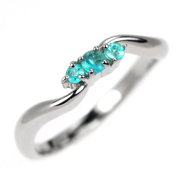 希少 Pt900 パライバ トルマリン リング 0.146ct