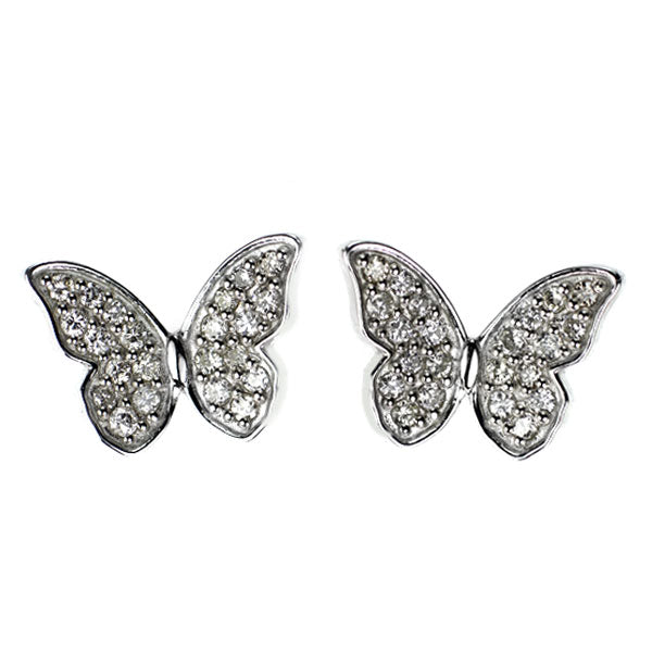 Pt950/ Pt900 ダイヤモンド ピアス 0.36ct 蝶