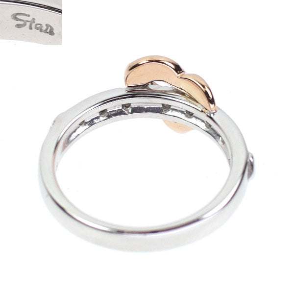 スタージュエリー K18WG/PG ダイヤモンド リング 0.06ct ピンキー