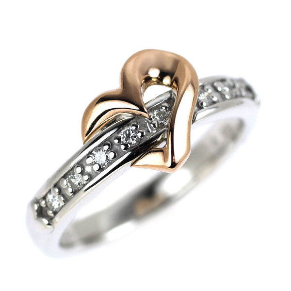 スタージュエリー K18WG/PG ダイヤモンド リング 0.06ct ピンキー