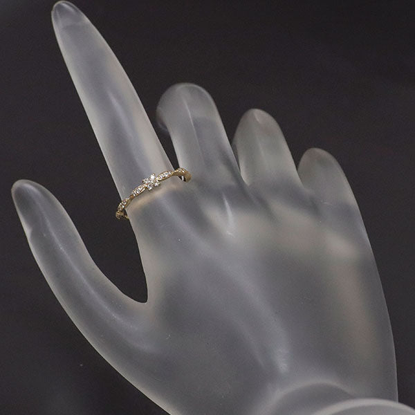 組曲 K10YG ダイヤモンド リング 0.12ct