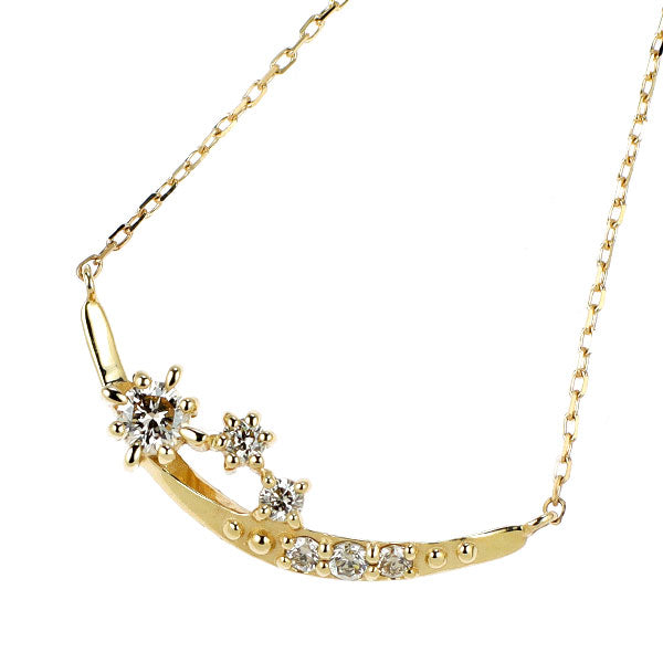 K10YG ダイヤモンド ペンダントネックレス 0.11ct