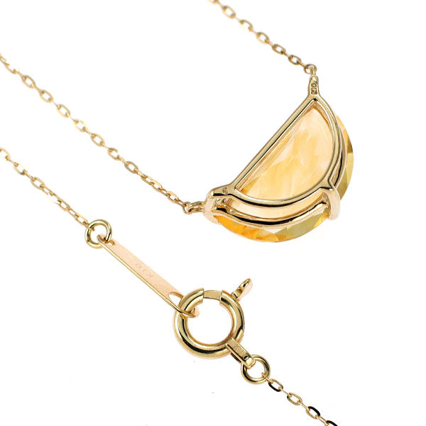 K10YG シトリン ペンダントネックレス