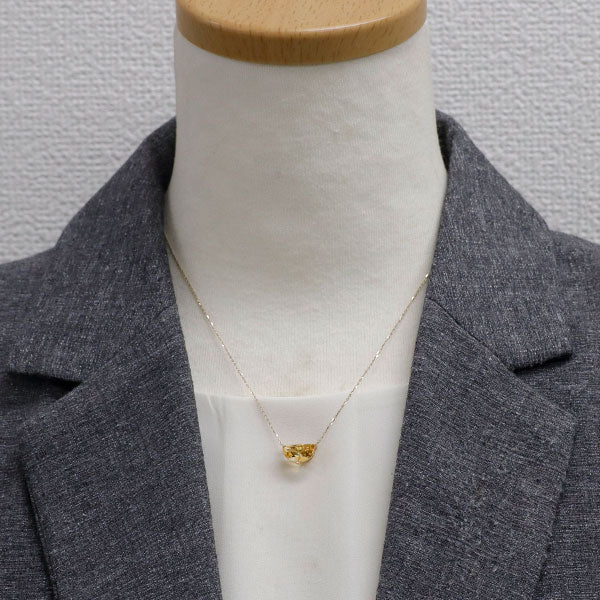 K10YG シトリン ペンダントネックレス